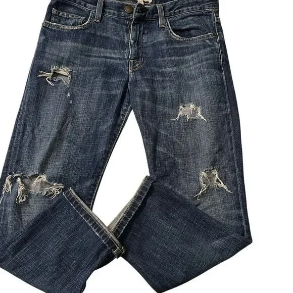 Current/Elliot The Boyfriend Women’s Distressed Jeans - Picture 2 of 10